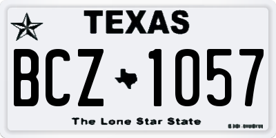 TX license plate BCZ1057