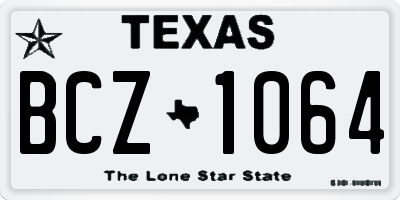 TX license plate BCZ1064