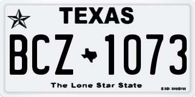 TX license plate BCZ1073