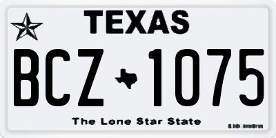 TX license plate BCZ1075