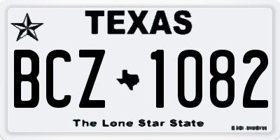 TX license plate BCZ1082