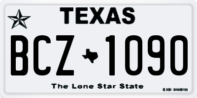 TX license plate BCZ1090