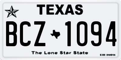 TX license plate BCZ1094