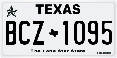 TX license plate BCZ1095