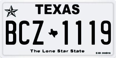 TX license plate BCZ1119