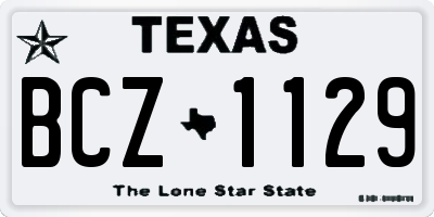 TX license plate BCZ1129