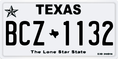 TX license plate BCZ1132