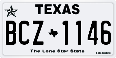 TX license plate BCZ1146