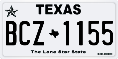 TX license plate BCZ1155