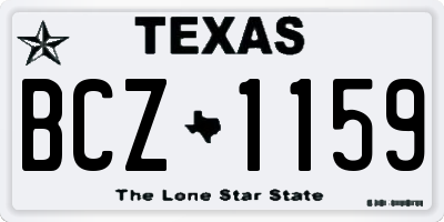 TX license plate BCZ1159