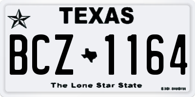 TX license plate BCZ1164