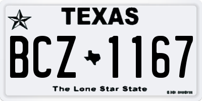 TX license plate BCZ1167