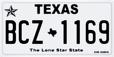 TX license plate BCZ1169