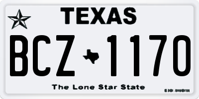 TX license plate BCZ1170