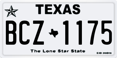 TX license plate BCZ1175