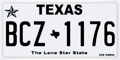 TX license plate BCZ1176