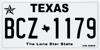 TX license plate BCZ1179