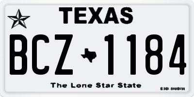 TX license plate BCZ1184