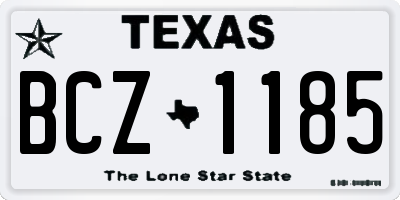 TX license plate BCZ1185