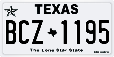 TX license plate BCZ1195