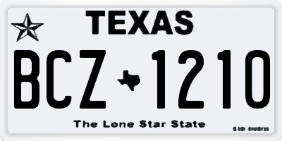 TX license plate BCZ1210