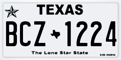 TX license plate BCZ1224