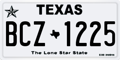 TX license plate BCZ1225