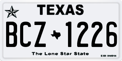 TX license plate BCZ1226
