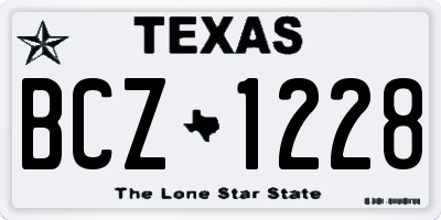 TX license plate BCZ1228