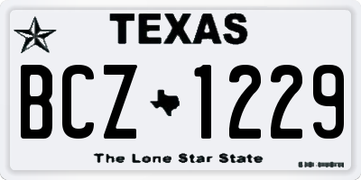 TX license plate BCZ1229