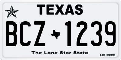 TX license plate BCZ1239