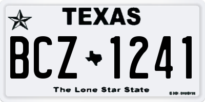 TX license plate BCZ1241