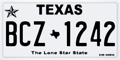 TX license plate BCZ1242
