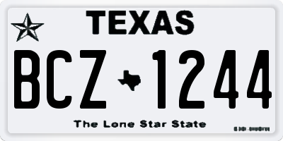 TX license plate BCZ1244