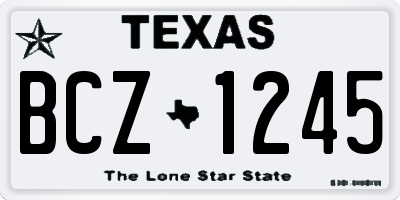 TX license plate BCZ1245