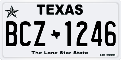 TX license plate BCZ1246