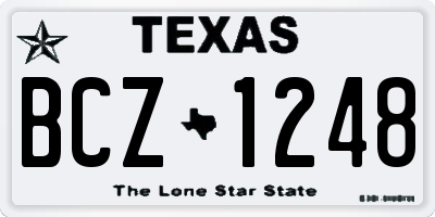 TX license plate BCZ1248