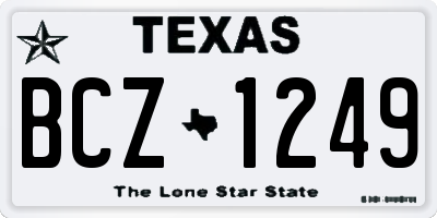 TX license plate BCZ1249