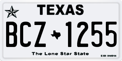 TX license plate BCZ1255