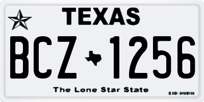 TX license plate BCZ1256