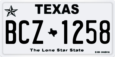 TX license plate BCZ1258