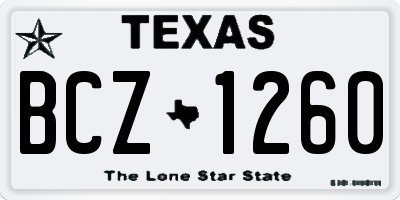 TX license plate BCZ1260
