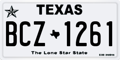 TX license plate BCZ1261