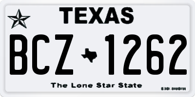 TX license plate BCZ1262