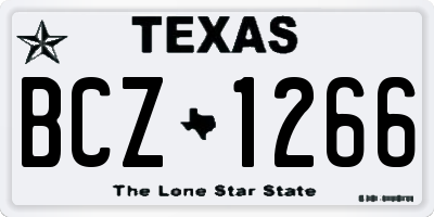TX license plate BCZ1266