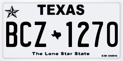 TX license plate BCZ1270