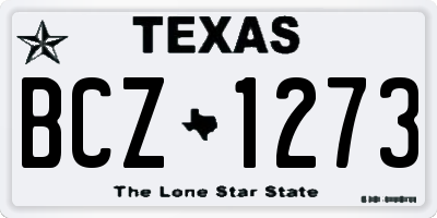 TX license plate BCZ1273