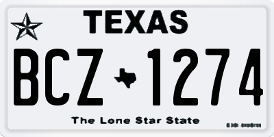 TX license plate BCZ1274