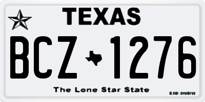TX license plate BCZ1276