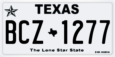 TX license plate BCZ1277
